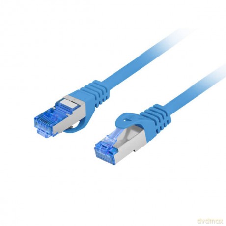 Patchcord kat.6a S/FTP LSZH CCA 0.25m niebieski fluke