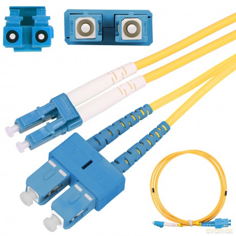 Patchcord LC/UPC-SC/UPC SM G.652D DUPLEX 3.0mm 0.5m