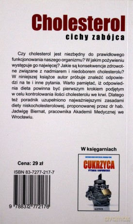 Cholesterol cichy zabójca [KSIĄŻKA]