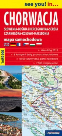 Chorwacja mapa samochodowa 1:650 000 [KSIĄŻKA]