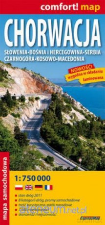 Chorwacja mapa samochodowa 1:750 000 [KSIĄŻKA]