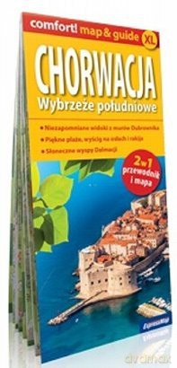 Chorwacja. Wybrzeże południowe. 2 w 1. Przewodnik + laminowana mapa w skali 1:300 000