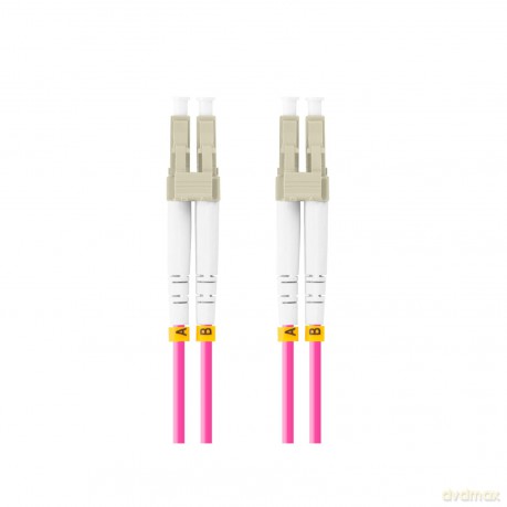 Patchcord światłowodowy Mm Lc/Upc-Lc/Upc Duplex 3.0mm 1m fioletowy