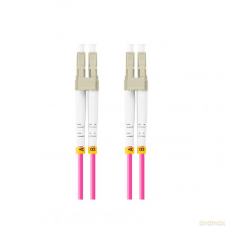 Patchcord światłowodowy Mm Lc/Upc-Lc/Upc Duplex 3.0mm 1m fioletowy