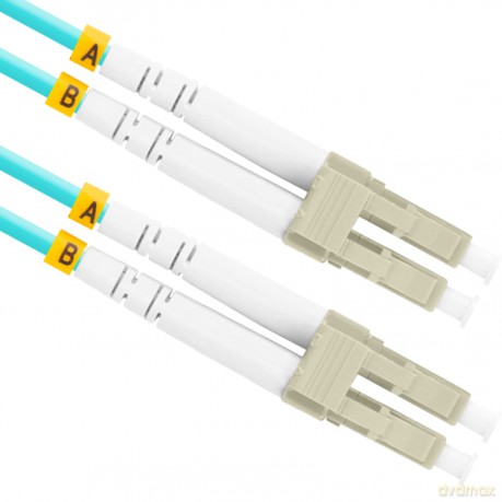Patchcord światłowodowy Mm Lc/Upc-Lc/Upc Duplex 3.0mm 5m Aqua