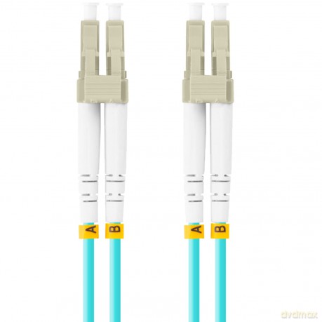 Patchcord światłowodowy Mm Lc/Upc-Lc/Upc Duplex 3.0mm 5m Aqua