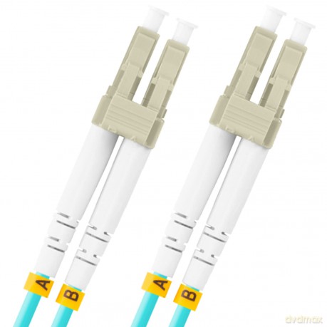 Patchcord światłowodowy Mm Lc/Upc-Lc/Upc Duplex 3.0mm 5m Aqua