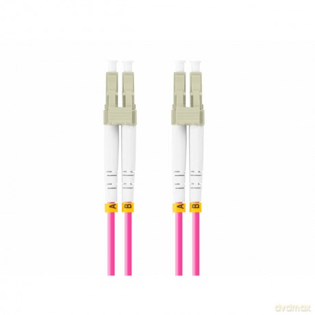 Patchcord światłowodowy Mm Lc/Upc-Lc/Upc Duplex 3.0mm 5m fioletowy