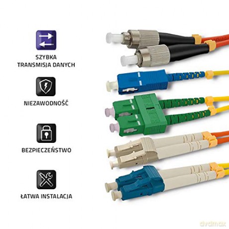 Patchcord światłowodowy SC/UPC-SC/UPC | MM | 50/125 | OM2 | 2m