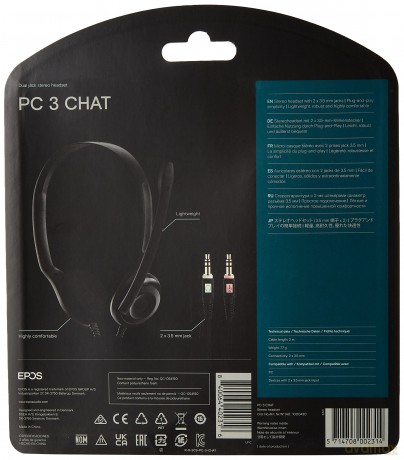 PC 3 Chat Słuchawka stereo 2 x Jack
