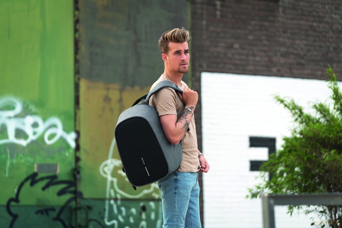 Plecak antykradzieżowy BOBBY HERO REGULAR GREY