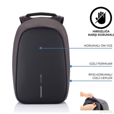 Plecak antykradzieżowy BOBBY HERO SMALL BLACK