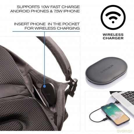 Plecak antykradzieżowy BOBBY TECH BLACK
