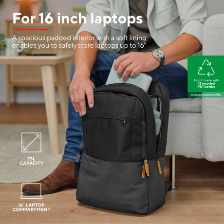 Plecak na laptopa 16 cali Lisboa czarny