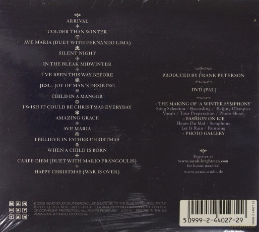 Sarah Brightman: A Winter Symphony (digipack) [CD]+[DVD]