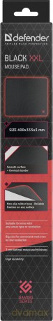 Podkładka Gaming XXL Czarna 400x355x3mm