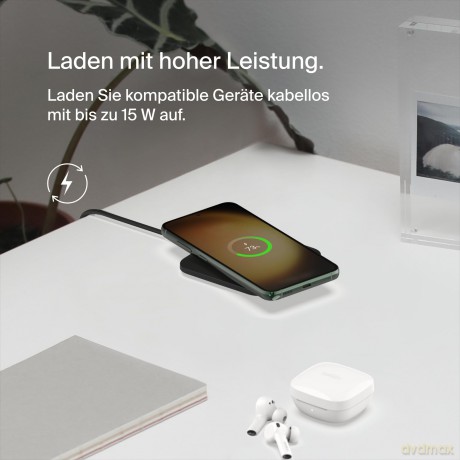 Podkładka ładująca bezprzewodowa BoostCharge Qi 15W czarna