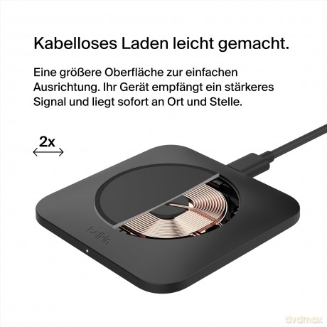 Podkładka ładująca bezprzewodowa BoostCharge Qi 15W czarna