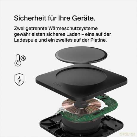 Podkładka ładująca bezprzewodowa BoostCharge Qi 15W czarna
