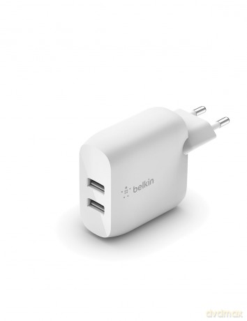 Podwójna ładowarka ścienna Boost Charge 12W x2 Biała