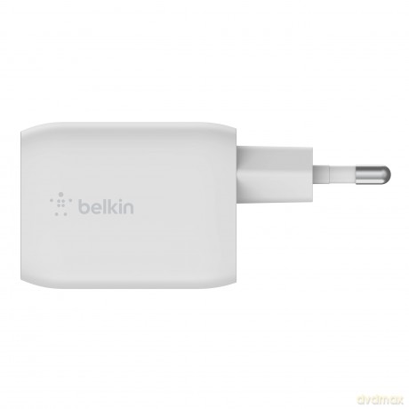 Podwójna ładowarka ścienna USB-C GaN z PPS 65 W Biała