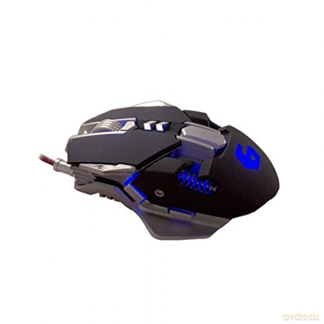 Programowalna mysz dla graczy czarno-srebrna