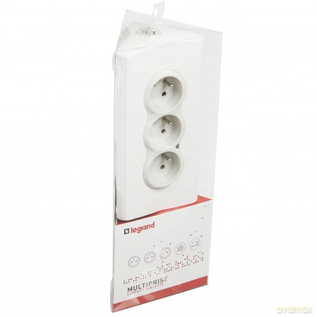Przedluzacz tab 3x2P+Z +2USB Bialy 1,5m
