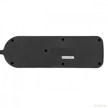 Przedłużacz 1,5m 250VAC 10A 4 gniazda MCE508 B Port USB-C Quick charge 2.0 IP20
