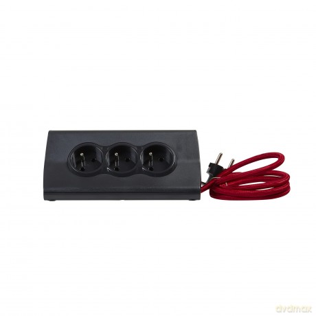Przedłużacz tab 3x2P+Z +2USB Czarny 1,5m