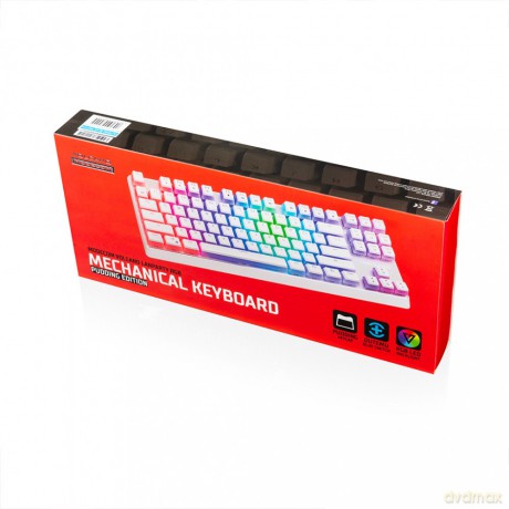 Przewodowa klawiatura mechaniczna RGB PUDDING EDITION biała