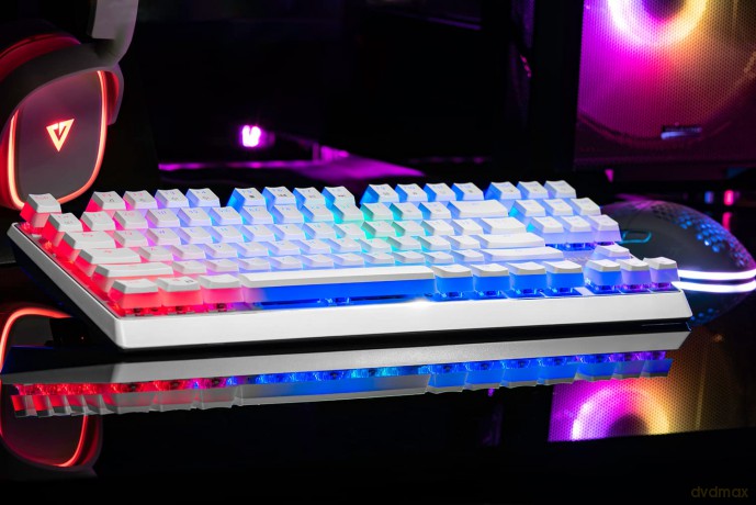 Przewodowa klawiatura mechaniczna RGB PUDDING EDITION biała
