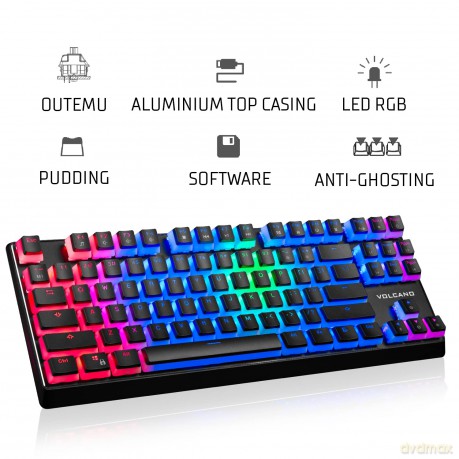 Przewodowa klawiatura mechaniczna RGB PUDDING EDITION czarna