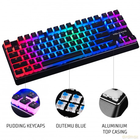 Przewodowa klawiatura mechaniczna RGB PUDDING EDITION czarna