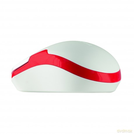 Radiowa mysz optyczna 2.4GHz 1200dpi, biało-czerwona