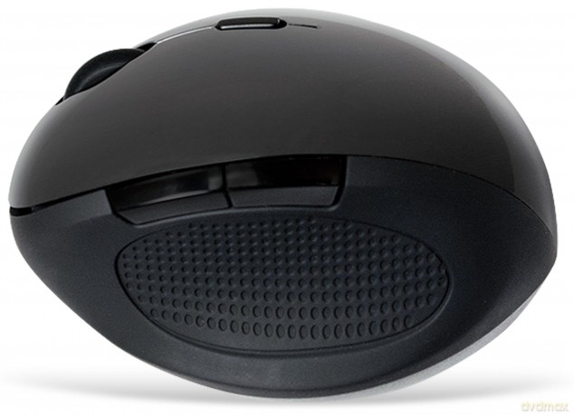 Radiowa mysz optyczna 2.4GHz 1600dpi czarna ergonomiczna