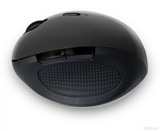 Radiowa mysz optyczna 2.4GHz 1600dpi czarna ergonomiczna