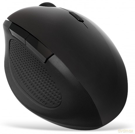 Radiowa mysz optyczna 2.4GHz 1600dpi czarna ergonomiczna