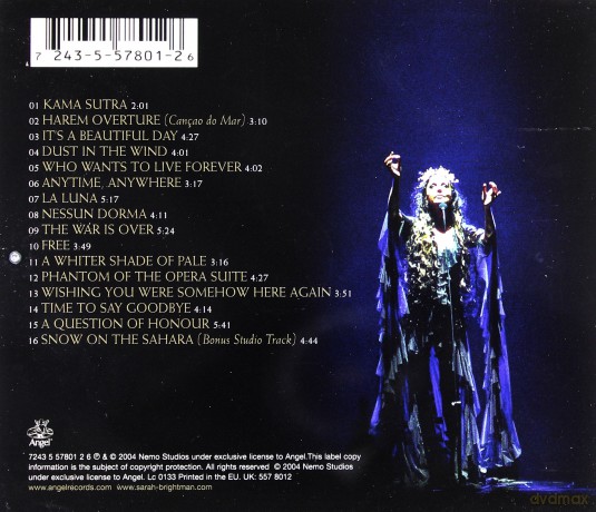 Sarah Brightman: Live From Las Vegas [CD]