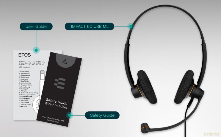 SC 60 USB ML - Słuchawka USB z kontrolą połaczeń - SC 60 USB ML