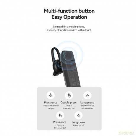 Słuchawka Bluetooth 5.0 BT2 mono Czarna