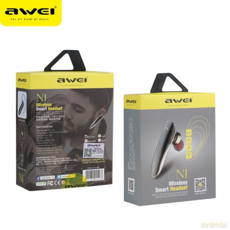 Słuchawka Bluetooth N1 szara