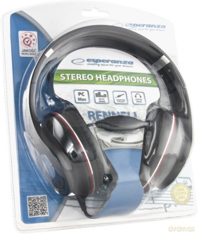 SŁUCHAWKI AUDIO STEREO RENELL EH141K CZARNE