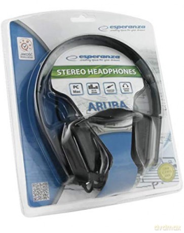 SŁUCHAWKI AUDIO STEREO Z REGULACJĄ GŁOŚNOŚCI EH143K ARUBA CZARNE