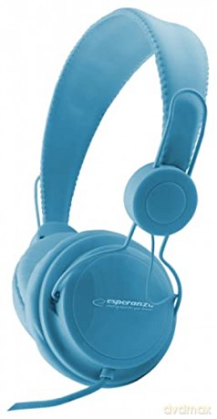 SŁUCHAWKI AUDIO STEREO Z REGULACJĄ GŁOŚNOŚCI EH148B NIEBIESKI