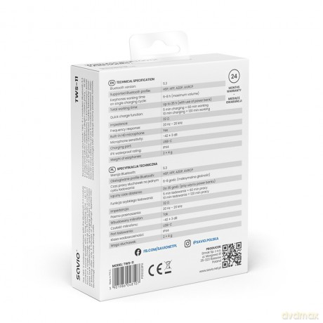 Słuchawki bezprzewodowe Bluetooth 5.3 z mikrofonem, ENC, QC, TWS-11