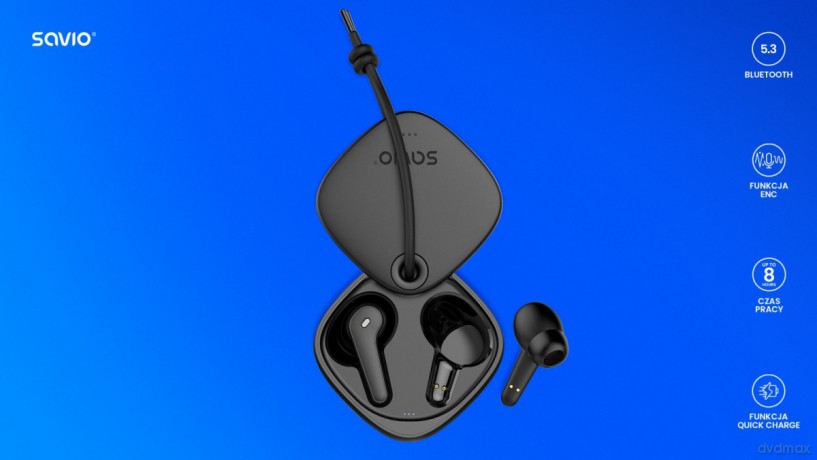 Słuchawki bezprzewodowe Bluetooth 5.3 z mikrofonem, ENC, QC, TWS-11