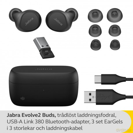 Słuchawki bezprzewodowe Evolve2 Buds USB-A MS