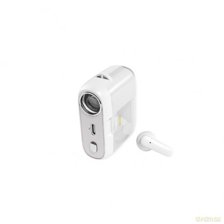 Słuchawki bezprzewodowe S28 Pop Digital Series - Bluetooth V5.3 TWS z etui ładującym z funkcją projektora Białe
