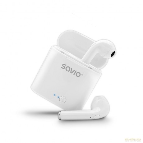 Słuchawki bezprzewodowe Savio TWS-01 BT 5.0 z mikrofonem i power bankiem