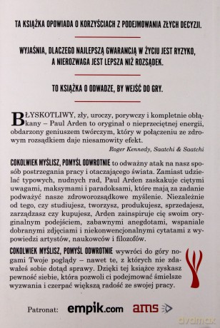 Cokolwiek myślisz, pomyśl odwrotnie [KSIĄŻKA]